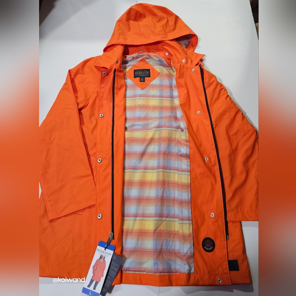 Pedlenton Tangerine Women's Rain Jacket Size L - Picture 7 of 14